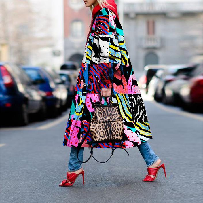 Zebra Color Printed Coat