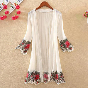 Embroidered  Embroidery Elegant Cardigans