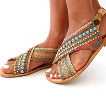 Load image into Gallery viewer, Fashion Vintage Bohemian Flat Sandals