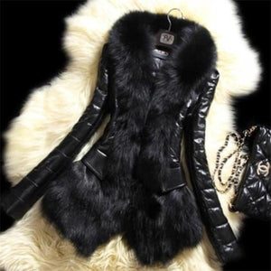 Stylish Winter Warm Faux Fox Fur Coat