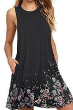 Load image into Gallery viewer, Round Neck Sleeveless Print MIni Casual Dress