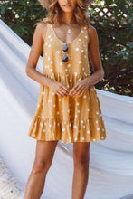 Load image into Gallery viewer, Summer Polka-Dot V-Neck Sleeveless Loose Waist Mini Dress