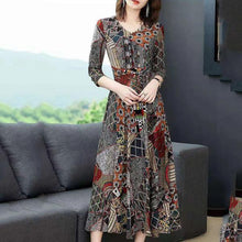 Load image into Gallery viewer, V-Neck  Printed Maxi Dress