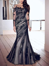 Load image into Gallery viewer, Fashion Lace Gauze Slim Fishtail Evening Dress