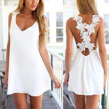 Load image into Gallery viewer, Sexy Back Cross Lace Beach Vacation Dress