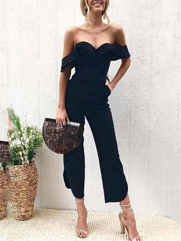 Black Sexy Stylish Off Shoulder Jumpsuit