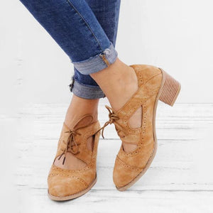 High-Heeled Laser Lace-Up Women's Shoes Boots