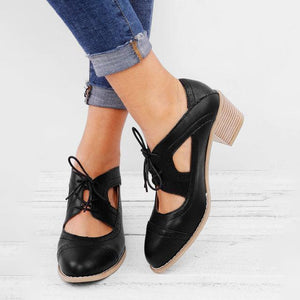 High-Heeled Laser Lace-Up Women's Shoes Boots