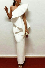 Load image into Gallery viewer, White Chic One Shoulder Bodycon Dress