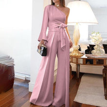 Load image into Gallery viewer, Fashion Pure Colour   Off-Shoulder Jumpsuit