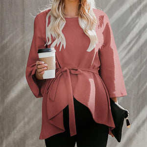 Maternity Pure Color Long Sleeve Shirt