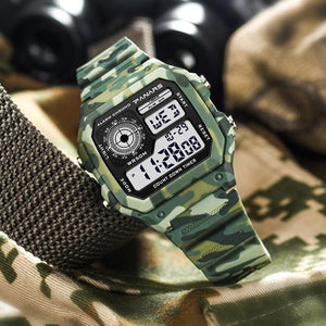 Square Business Waterproof Multifunction Sports Electronic Watch Men