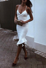 Load image into Gallery viewer, Sexy White Sleeveless Plain Bodycon Dress