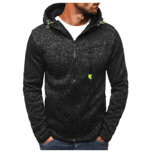 Load image into Gallery viewer, Men&#39;s Sports And Leisure Jacquard Sweater Fleece Cardigan Hooded Jacket