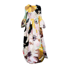 Load image into Gallery viewer, Ethnic Style Long Flare Sleeves Floral Printed Maxi Dress