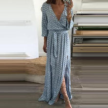 Load image into Gallery viewer, V-Neck  Plain Maxi Dresses