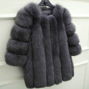 Fashion Faux Fur Long Sleeve Coats