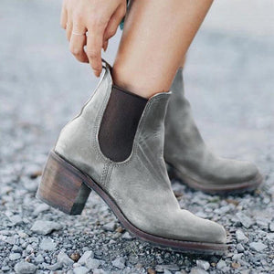 Stylish Leather High Heel Women Boots