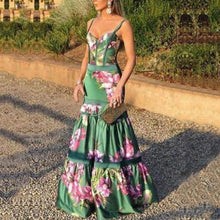 Load image into Gallery viewer, Sexy Floral Ruffles Layered Evening Dress