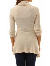 Load image into Gallery viewer, Ribbed Irregular Hem Knitted Cardigan