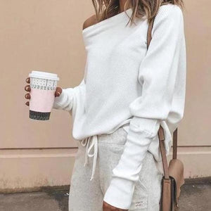 Fashion Casual Solid Color Plain Sweaters