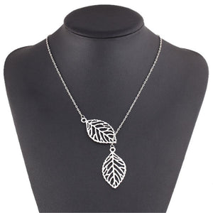 Fashion simple retro leaf necklace