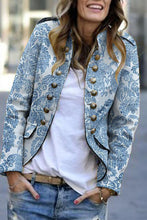 Load image into Gallery viewer, Fashion Print Long Sleeve Suit Cardigan