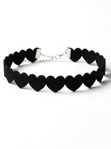 Velvet Heart Choker Necklace