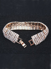 Load image into Gallery viewer, Wide Alloy Rhinestone Embellished Bracelet