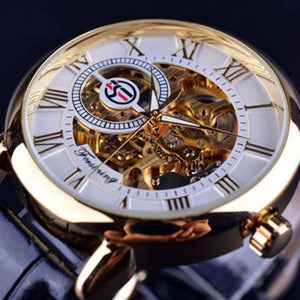 Fashion Mens 3D Hollow Mechanical Watches