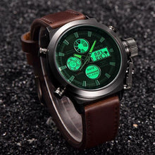 Load image into Gallery viewer, Men&#39;s Belt Quartz Digital LED Watch