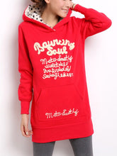 Load image into Gallery viewer, Longline Kangaroo Pocket Letters Fleece Lined Hoodie