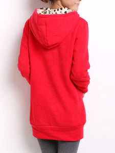 Longline Kangaroo Pocket Letters Fleece Lined Hoodie