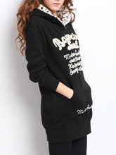 Load image into Gallery viewer, Longline Kangaroo Pocket Letters Fleece Lined Hoodie