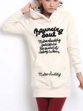 Load image into Gallery viewer, Longline Kangaroo Pocket Letters Fleece Lined Hoodie