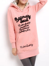 Load image into Gallery viewer, Longline Kangaroo Pocket Letters Fleece Lined Hoodie