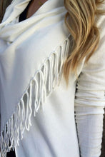 Load image into Gallery viewer, Asymmetric Hem Tassel Plain Cardigans