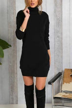 Load image into Gallery viewer, High Neck  Plain Bodycon Dresses