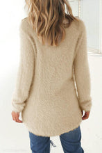 Load image into Gallery viewer, Round Neck  Asymmetric Hem  Plain Sweaters