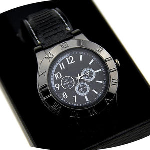 USB Lighter Men's Casual Quartz Wristwatches