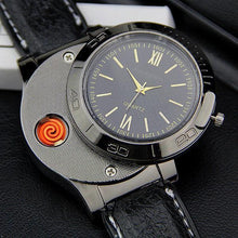 Load image into Gallery viewer, USB Lighter Men&#39;s Casual Quartz Wristwatches