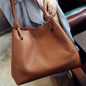 Two Pieces Chic Fashion Plain Hand Bag