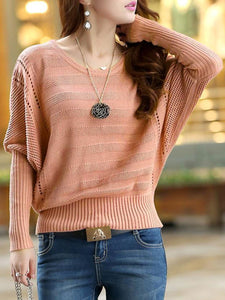 Round Neck  Plain Long Sleeve T-Shirts