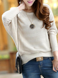 Round Neck  Plain Long Sleeve T-Shirts