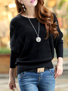 Round Neck  Plain Long Sleeve T-Shirts