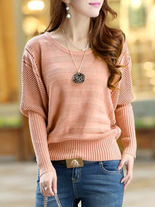 Round Neck  Plain Long Sleeve T-Shirts