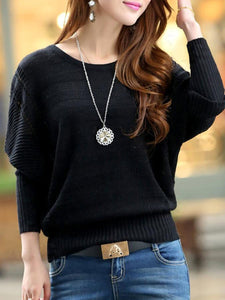 Round Neck  Plain Long Sleeve T-Shirts