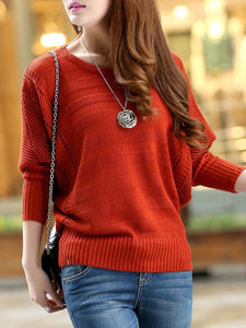 Round Neck  Plain Long Sleeve T-Shirts