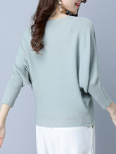 Load image into Gallery viewer, Plain  Batwing Sleeve Pullover