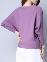 Load image into Gallery viewer, Plain  Batwing Sleeve Pullover